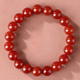 7A Agate Bracelet - Five Colors, Four Sizes - 7A Red Agate6mmTibet Art