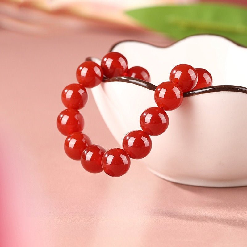 7A Agate Bracelet - Five Colors, Four Sizes - 7A Red Agate6mmTibet Art