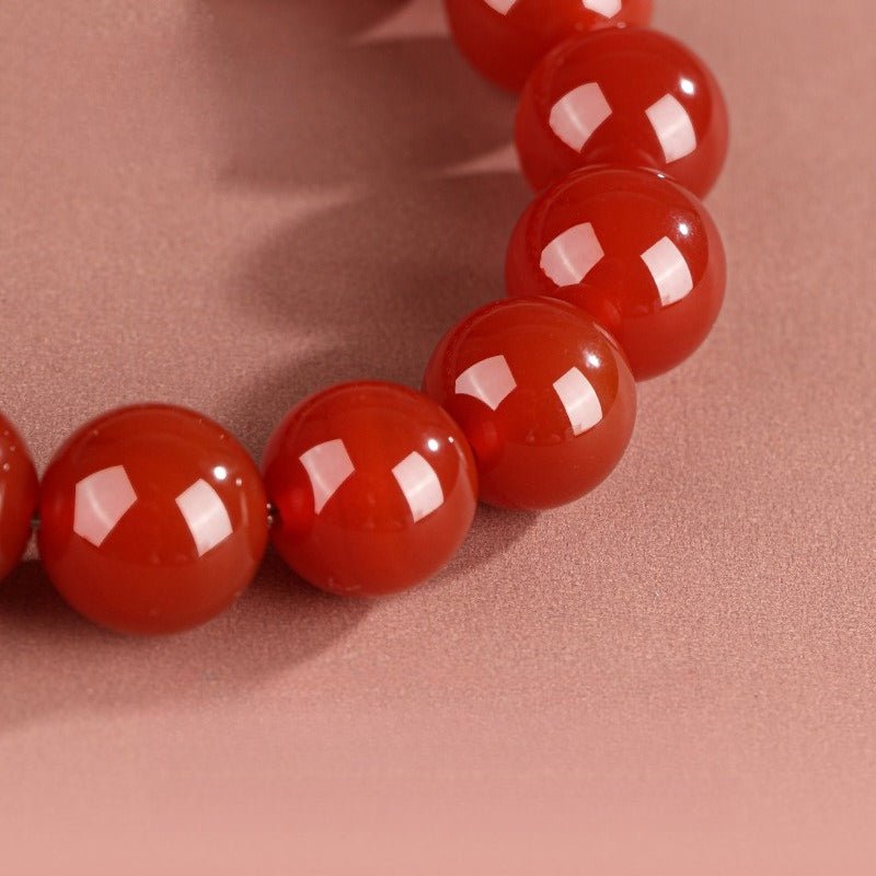 7A Agate Bracelet - Five Colors, Four Sizes - 7A Red Agate6mmTibet Art