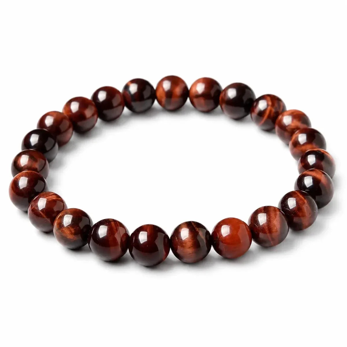 Red Tiger Eye Single-Strand Bracelet — Natural Collector-Grade Beads, 5 Sizes - 6mmTibet Art