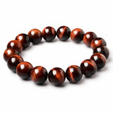 Red Tiger Eye Single-Strand Bracelet — Natural Collector-Grade Beads, 5 Sizes - 12mmTibet Art