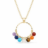 Multi-Stone Crystal Necklace — Seven Colors Worn Close to the Heart Tibet Art