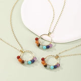 Multi-Stone Crystal Necklace — Seven Colors Worn Close to the Heart - Multi-ColorTibet Art