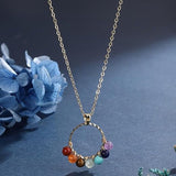 Multi-Stone Crystal Necklace — Seven Colors Worn Close to the Heart - Multi-ColorTibet Art