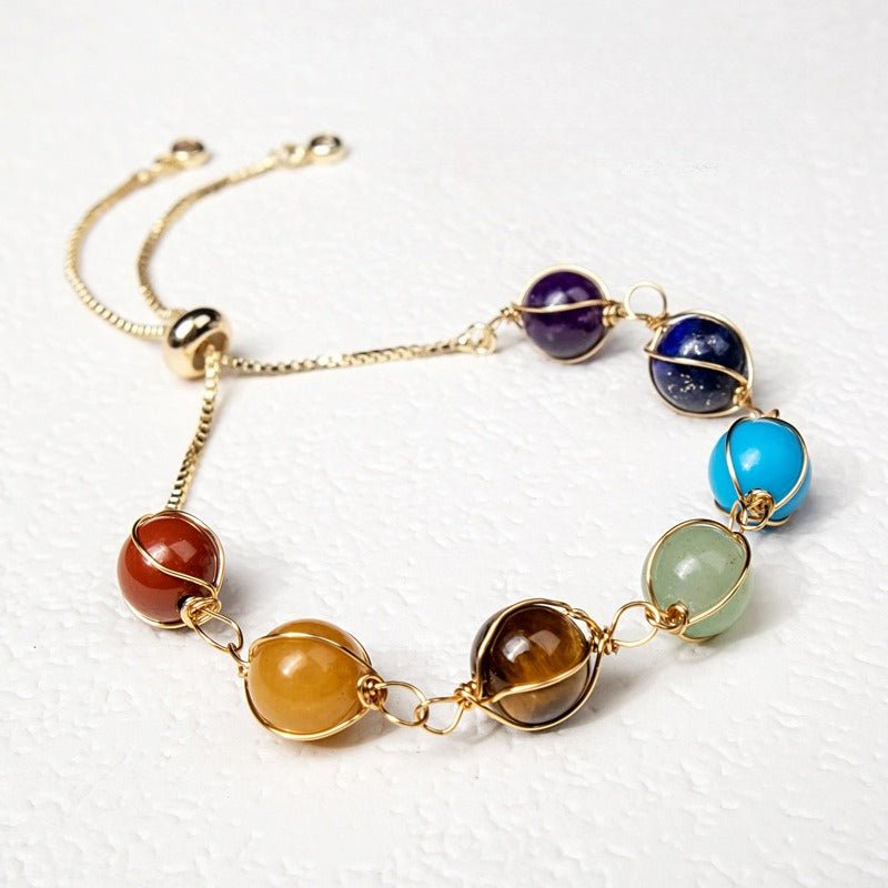 Seven Crystal Chakra Bracelet — The Clarity of Seven Colors - RainbowTibet Art