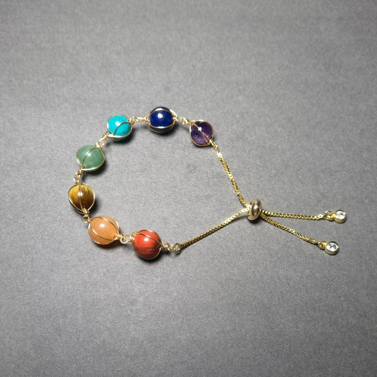 Seven Crystal Chakra Bracelet — The Clarity of Seven Colors - RainbowTibet Art
