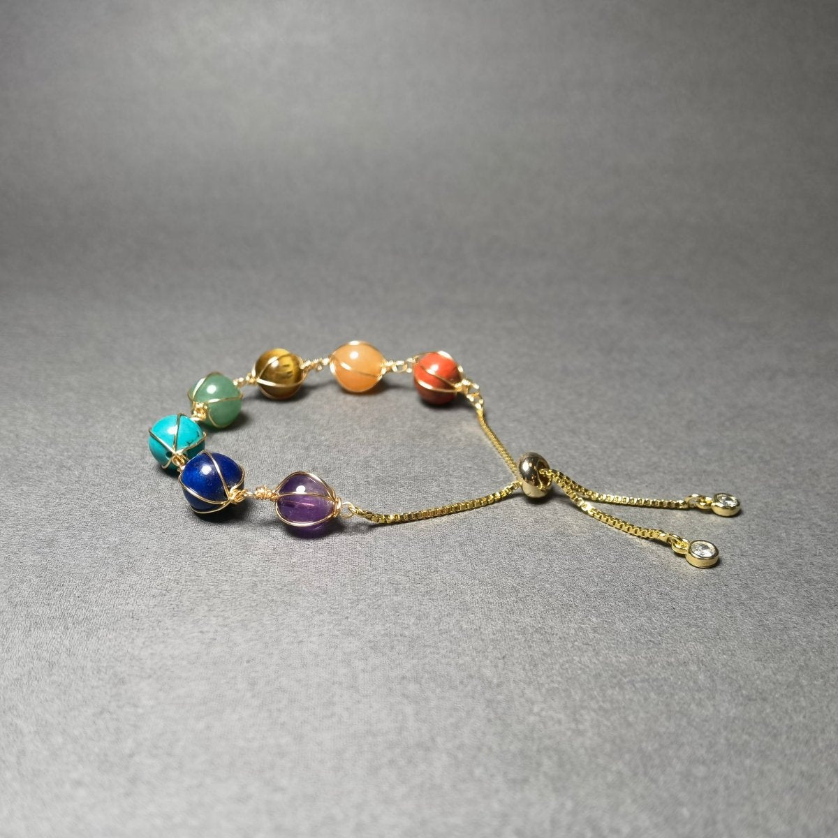 Seven Crystal Chakra Bracelet — The Clarity of Seven Colors - RainbowTibet Art