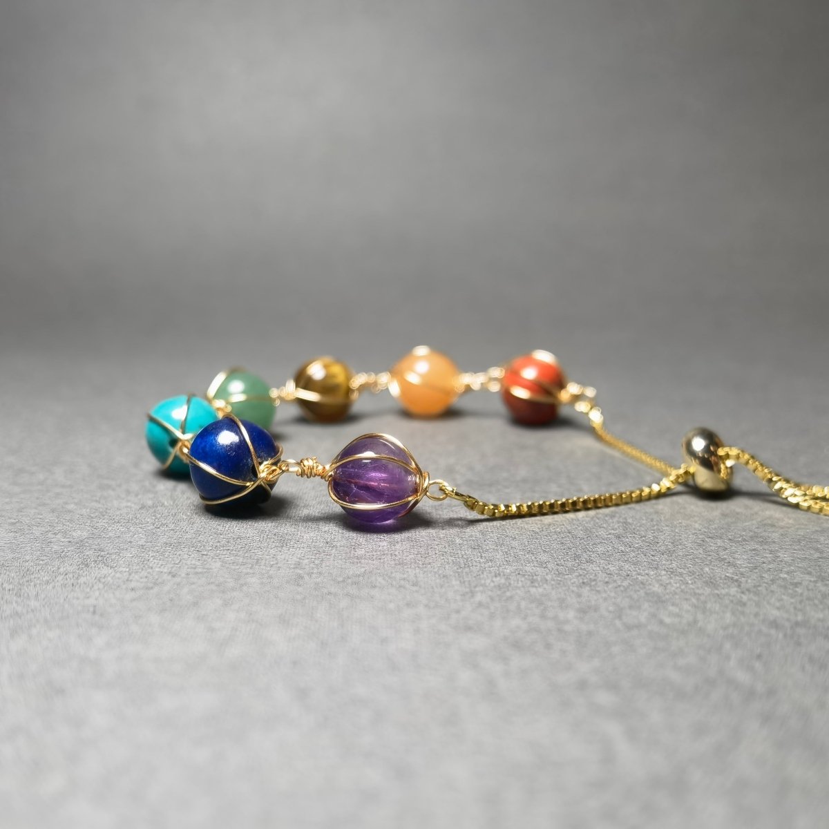 Seven Crystal Chakra Bracelet — The Clarity of Seven Colors - RainbowTibet Art