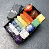 Natural Crystal Point Set — Seven Raw Stones for Desk, Shelf, or Stillness - Complete SetTibet Art