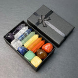 Natural Crystal Point Set — Seven Raw Stones for Desk, Shelf, or Stillness - Complete SetTibet Art