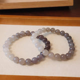 Hetian Jade Gradient Bracelet — Smoky Purple or Caramel Tone - Caramel 6mmTibet Art