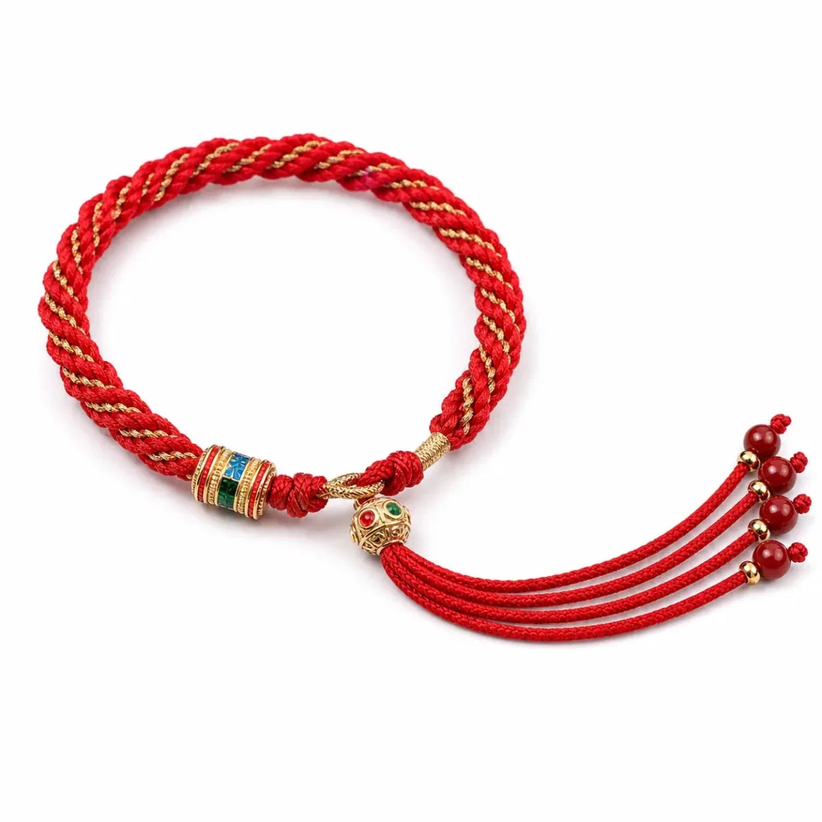 Tibetan Handwoven Bracelet — Ten Auspicious Cord Patterns Tibet Art