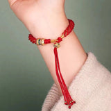 Tibetan Handwoven Bracelet — Ten Auspicious Cord Patterns - Joyful Long LifeTibet Art