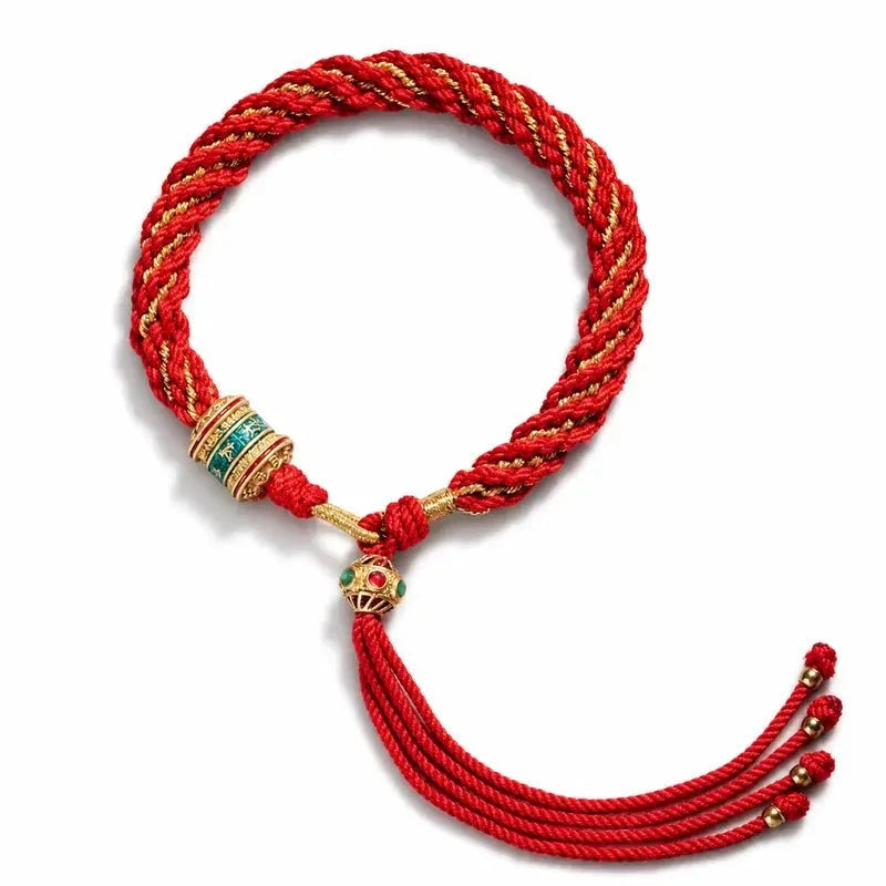 Tibetan Handwoven Bracelet — Ten Auspicious Cord Patterns Tibet Art