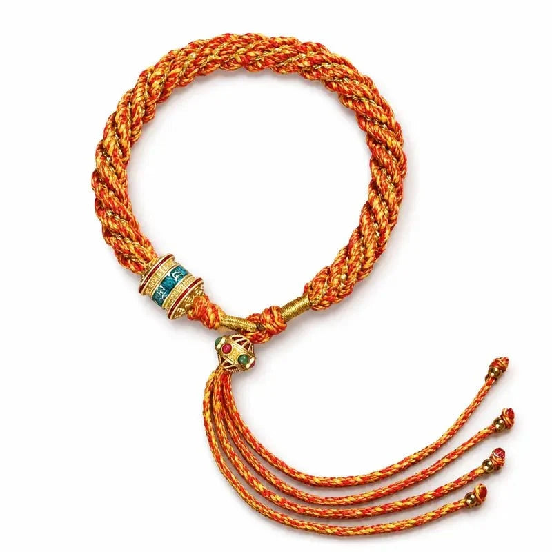 Tibetan Handwoven Bracelet — Ten Auspicious Cord Patterns Tibet Art