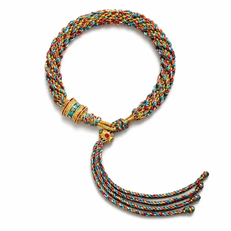 Tibetan Handwoven Bracelet — Ten Auspicious Cord Patterns Tibet Art