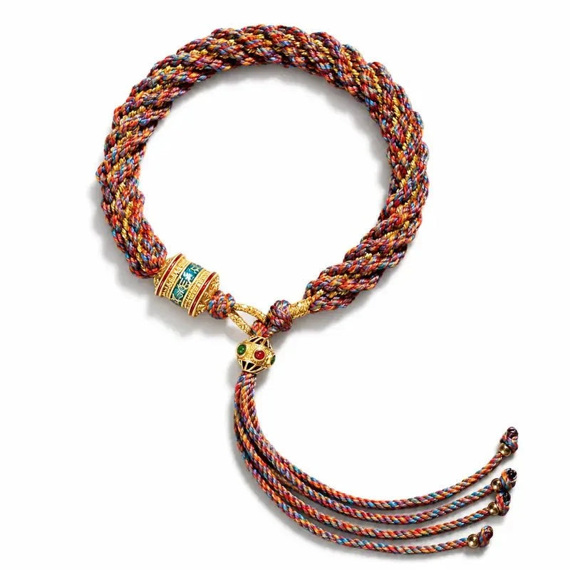 Tibetan Handwoven Bracelet — Ten Auspicious Cord Patterns Tibet Art