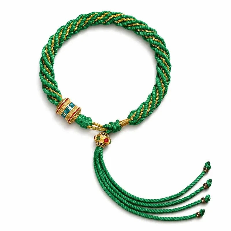 Tibetan Handwoven Bracelet — Ten Auspicious Cord Patterns Tibet Art