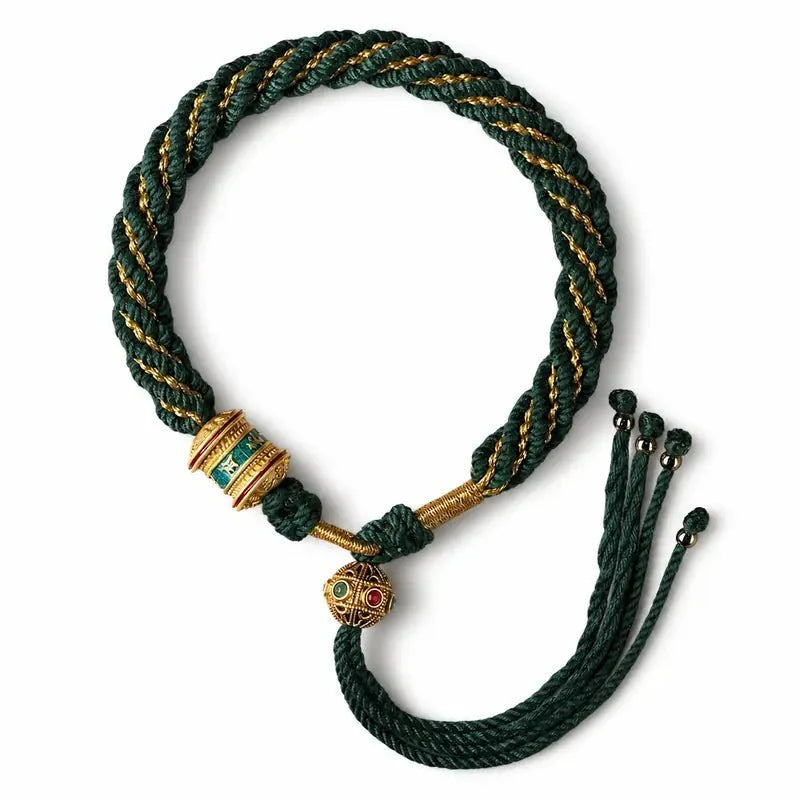 Tibetan Handwoven Bracelet — Ten Auspicious Cord Patterns Tibet Art