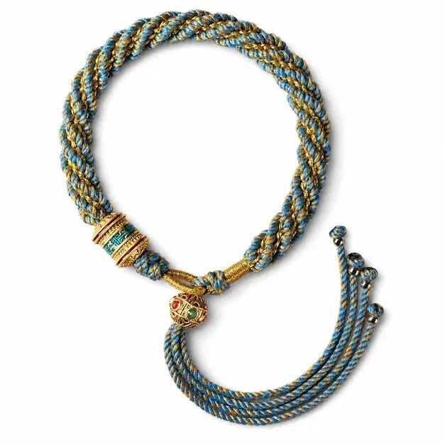 Tibetan Handwoven Bracelet — Ten Auspicious Cord Patterns Tibet Art