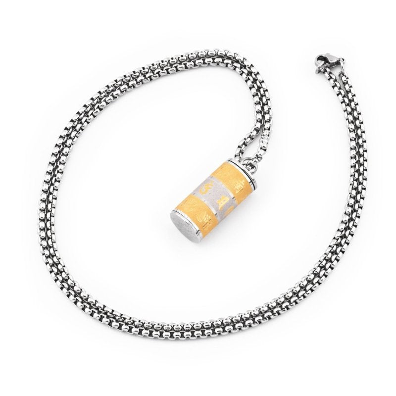 Tibetan Prayer Wheel Necklace — Spinning Mantras - Tibet Art