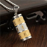 Tibetan Prayer Wheel Necklace — Spinning Mantras - Tibet Art