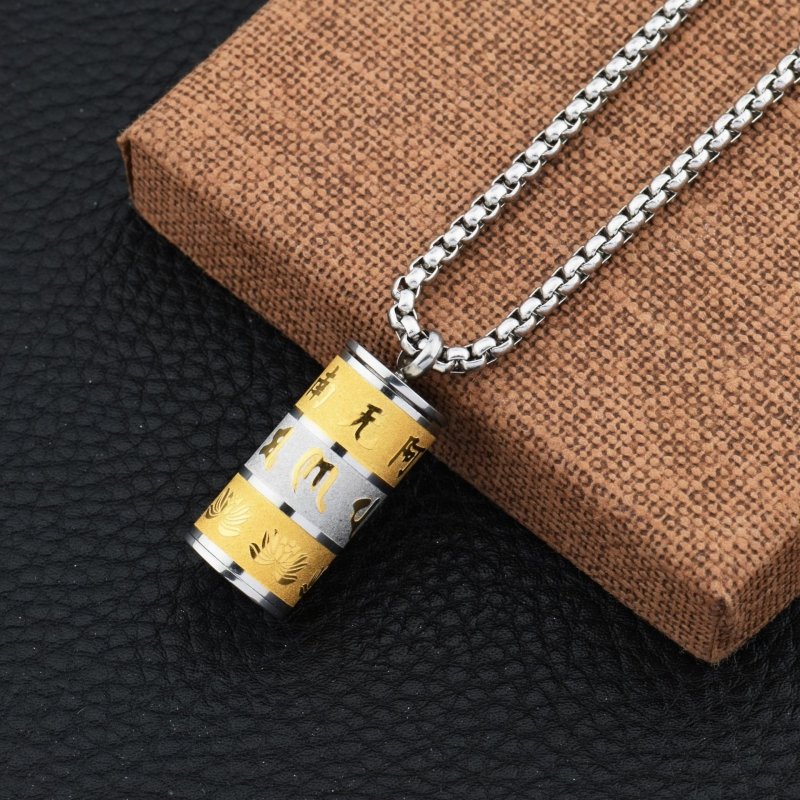Tibetan Prayer Wheel Necklace — Spinning Mantras - Tibet Art