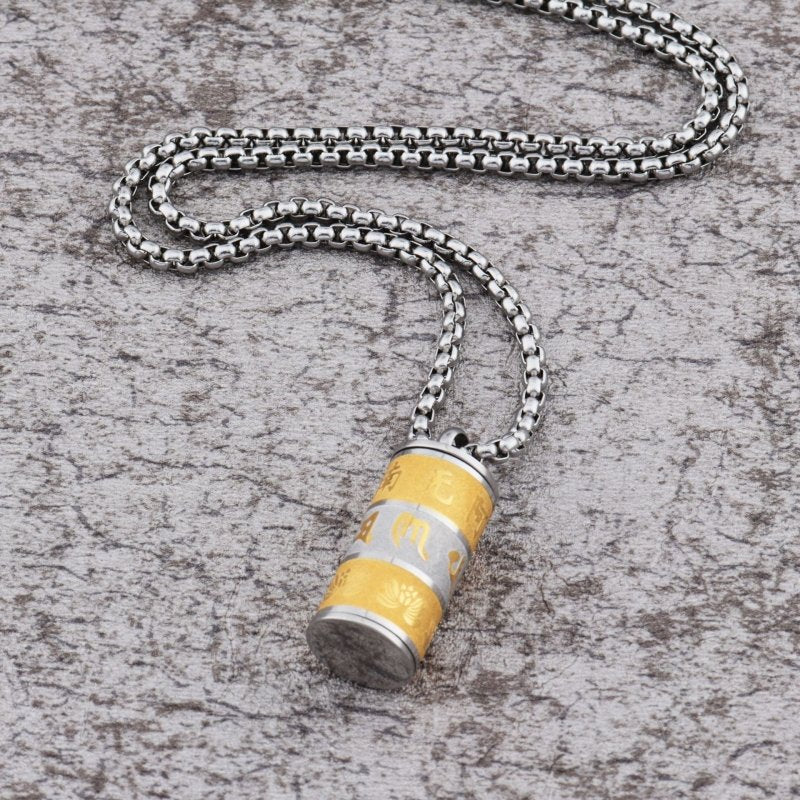 Tibetan Prayer Wheel Necklace — Spinning Mantras - Tibet Art