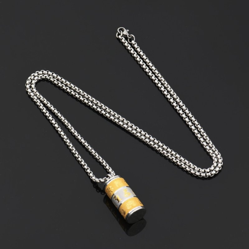 Tibetan Prayer Wheel Necklace — Spinning Mantras - Tibet Art