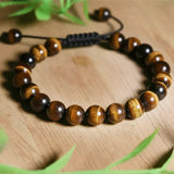 Tiger Eye Bracelet - Prosperity & Success - Tibet Art