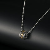 Titanium Steel Buddhist Mantra Necklace - Six True Words Om Mani Padme Hum Pendant for Peace & Protection - Tibet Art
