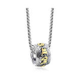 Titanium Steel Buddhist Mantra Necklace - Six True Words Om Mani Padme Hum Pendant for Peace & Protection - Tibet Art