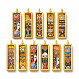 Tibetan Hand-Painted Thangka Pendant — Titanium Steel Frame with Chain, 14 Designs Tibet Art