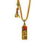 Tibetan Hand-Painted Thangka Pendant — Titanium Steel Frame with Chain, 14 Designs Tibet Art
