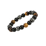 Triple Protection Bracelet — Obsidian, Tiger Eye & Hematite - Tibet Art