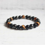 Triple Protection Bracelet — Obsidian, Tiger Eye & Hematite - Tibet Art