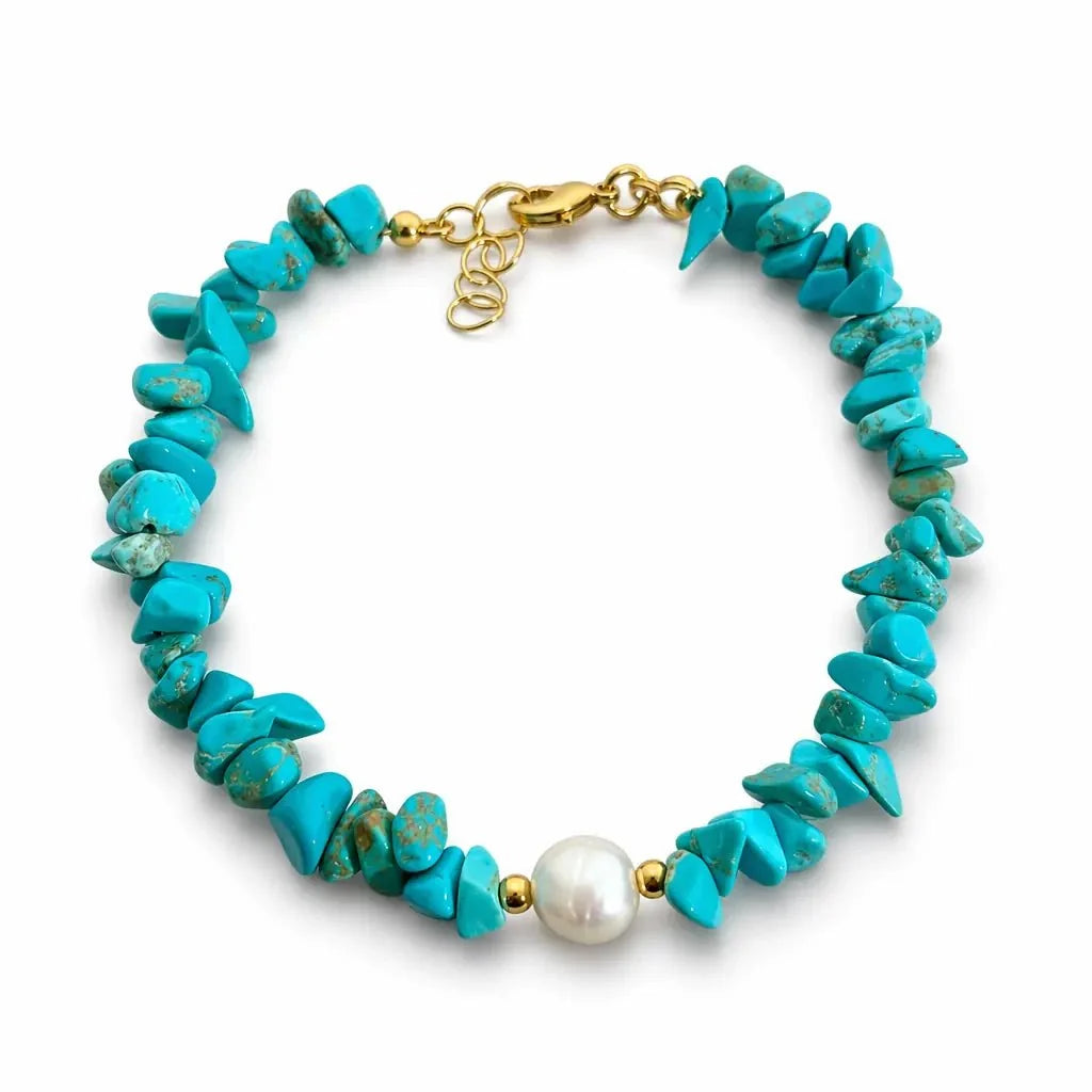 Black Obsidian & Icy White Bracelet — Dark and Light, Sharp and Steady Tibet Art