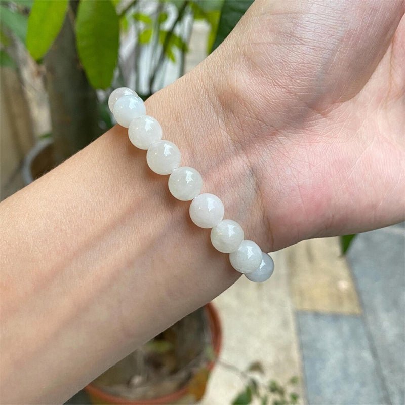 White Jade Bracelet - Calm & Harmony - Tibet Art