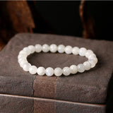 White Jade Bracelet - Calm & Harmony - Tibet Art