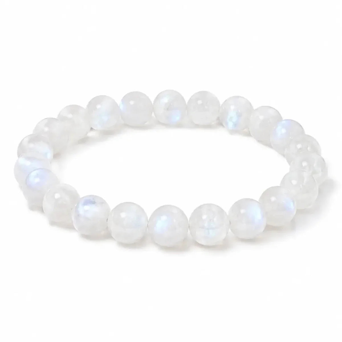 White Moonstone Bracelet — Ice-Grade Natural Stone, Choose Your Bead S Tibet Art