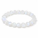 White Moonstone Bracelet — Ice-Grade Natural Stone, Choose Your Bead S Tibet Art