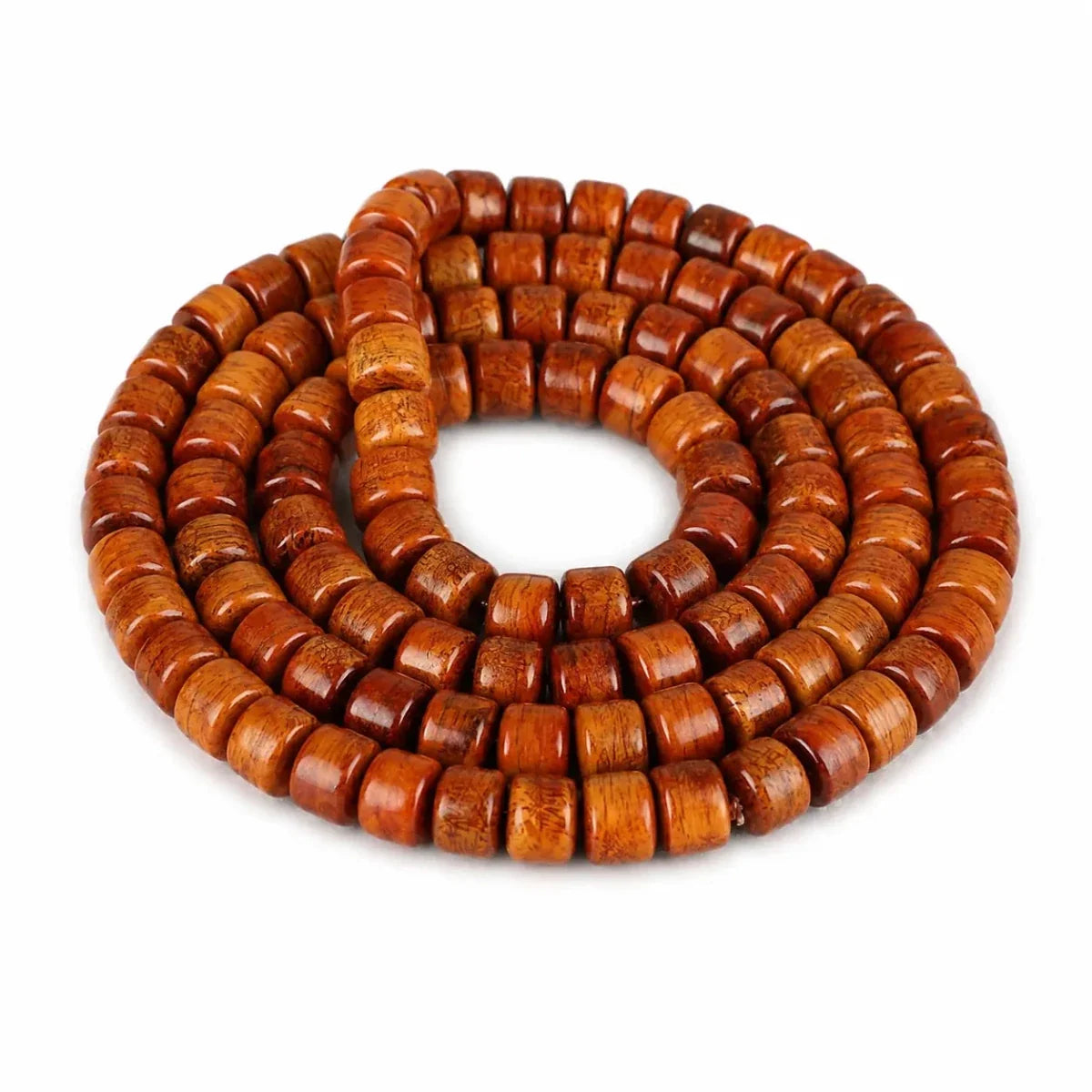 Tibetan Yak Bone Mala — 108-Bead Prayer Strand with Dzi Bead Pendant Tibet Art