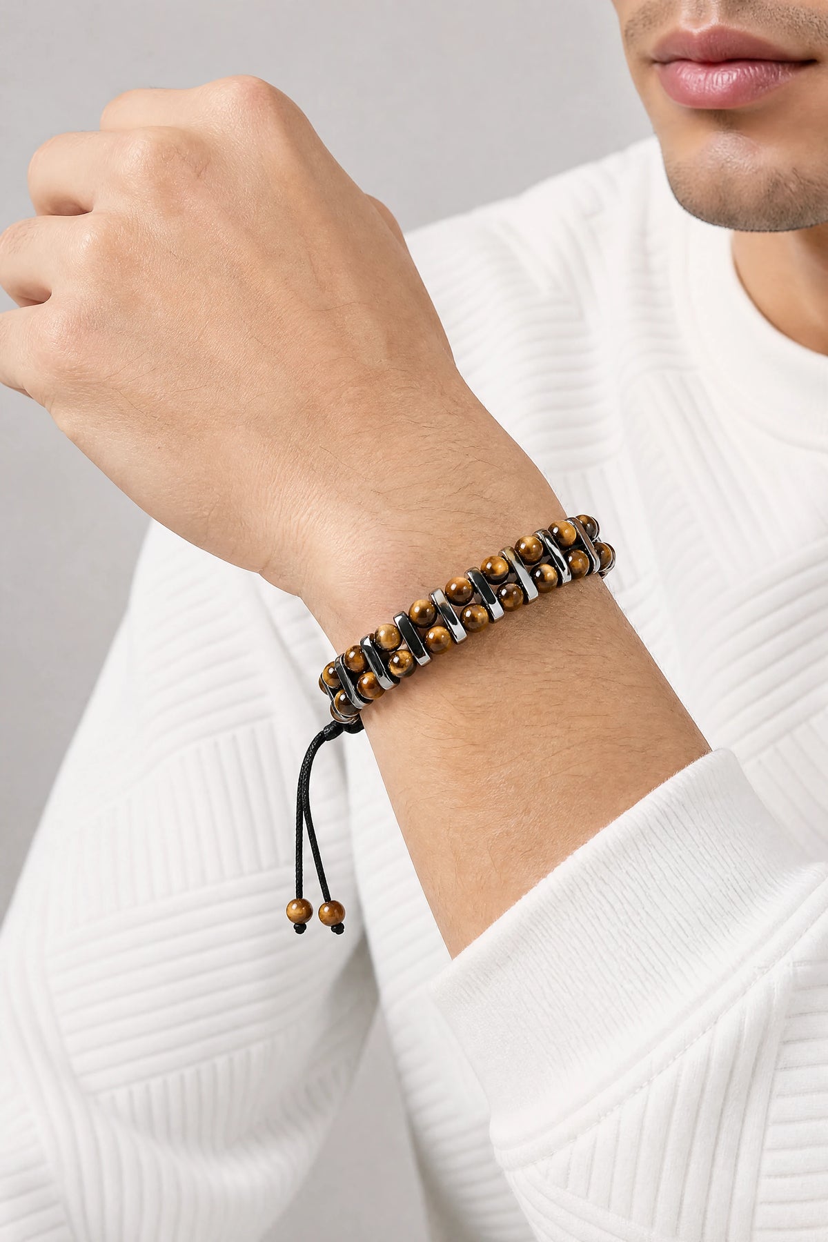 tiger-eye-double-row-woven-bracelet-model-a-outfit-a-fashion-02