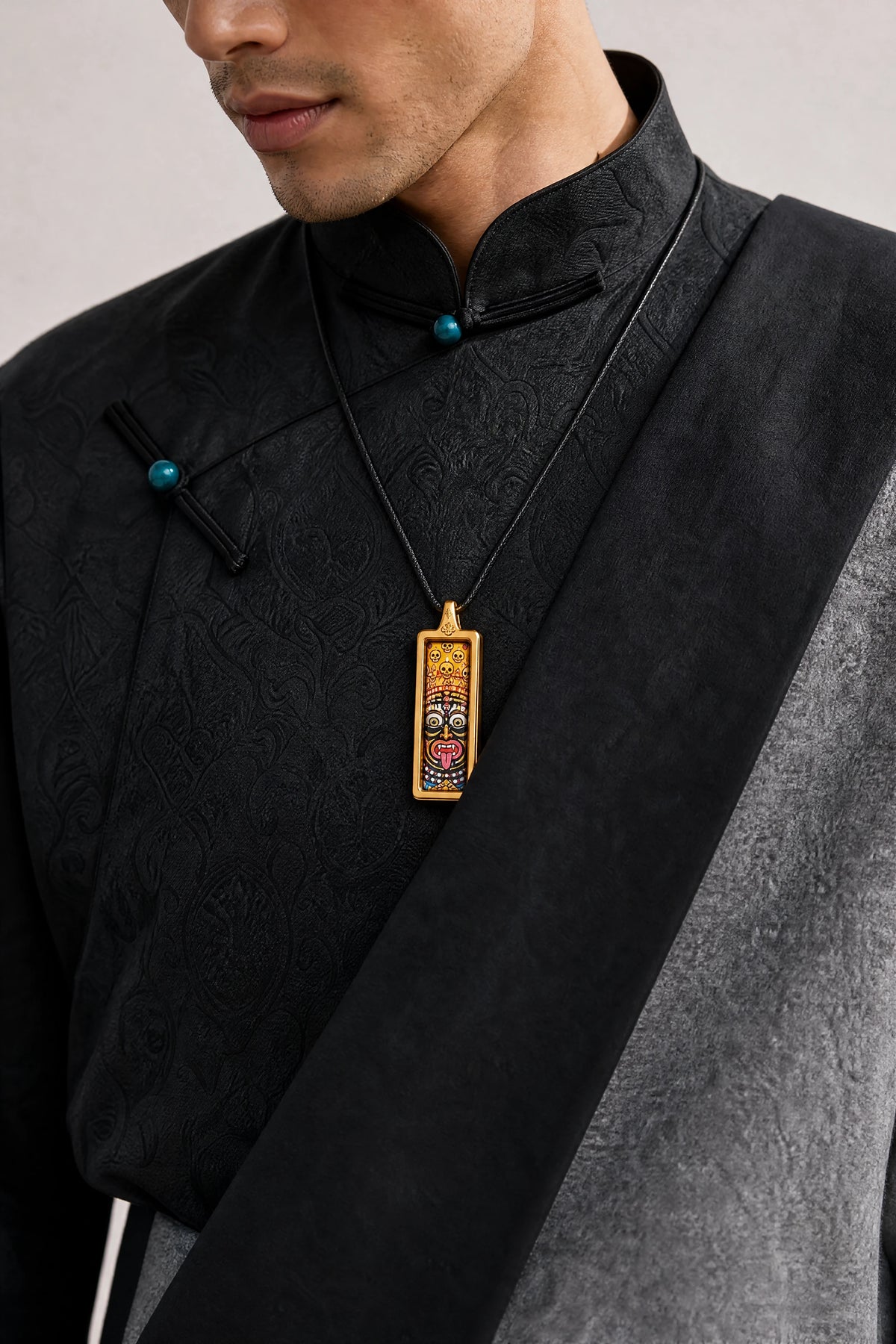 titanium-steel-mini-thangka-necklace-model-a-outfit-a-fashion-02