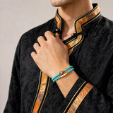 turquoise-4mm-double-wrap-bracelet-model-a-outfit-a-fashion-02