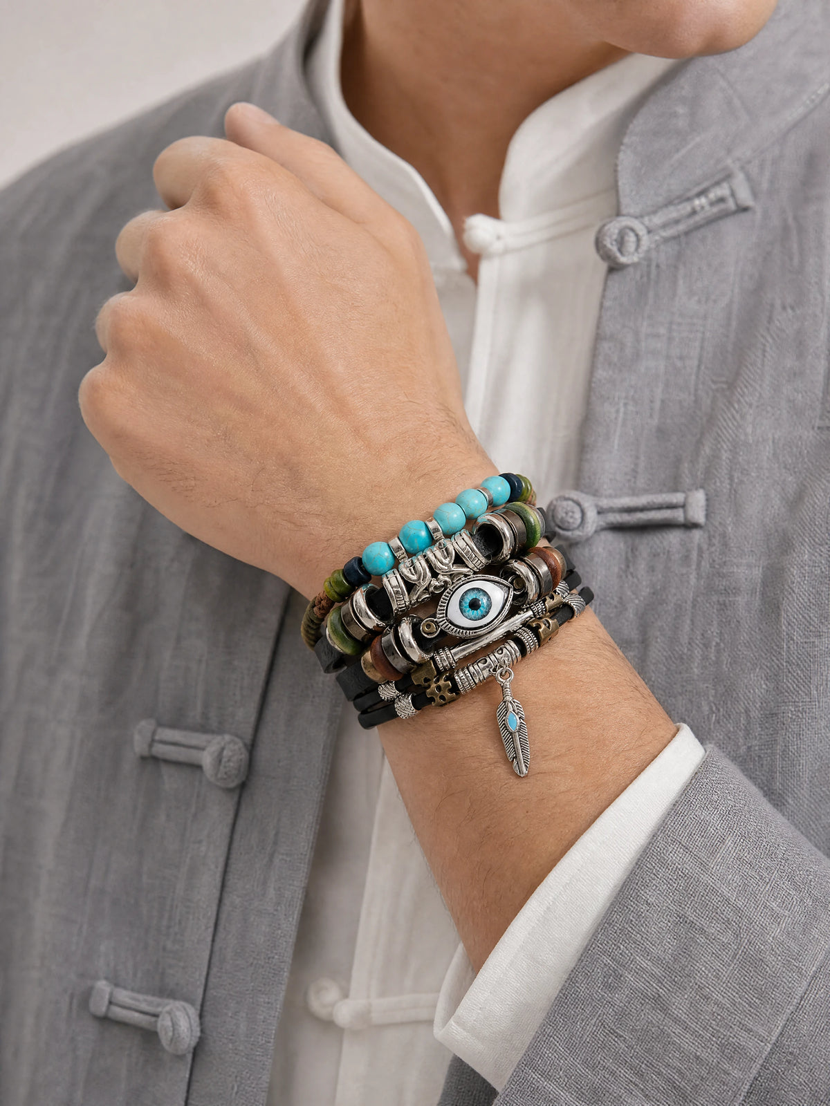 turquoise-evil-eye-leather-wrap-bracelet-model-a-outfit-a-fashion-02