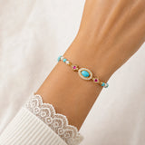turquoise-pearl-color-stack-bracelet-model-a-outfit-a-closeup-01