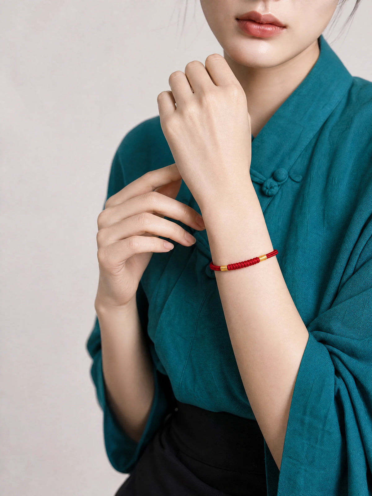 vajra-knot-red-cord-clasp-bracelet-model-b-outfit-b-fashion-01