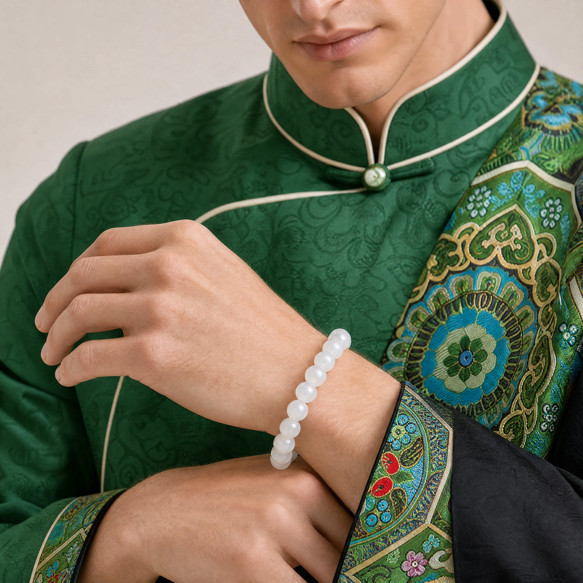 white-moonstone-bracelet-clarity-calm-model-a-outfit-a-fashion-03