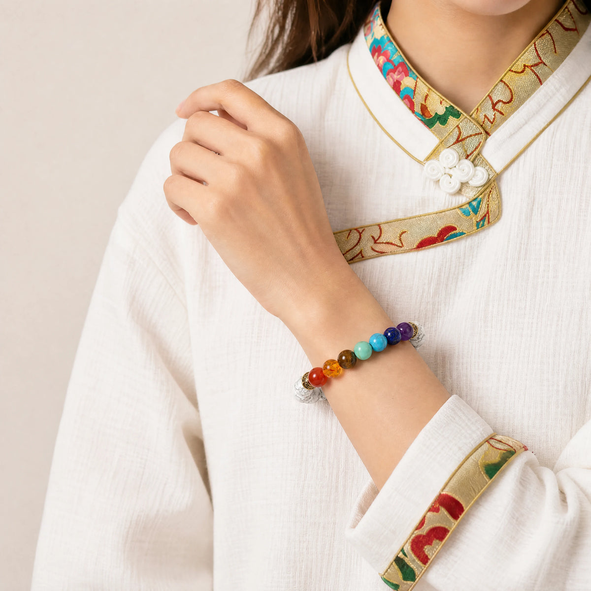white-turquoise-seven-chakra-bracelet-model-b-outfit-b-fashion-02